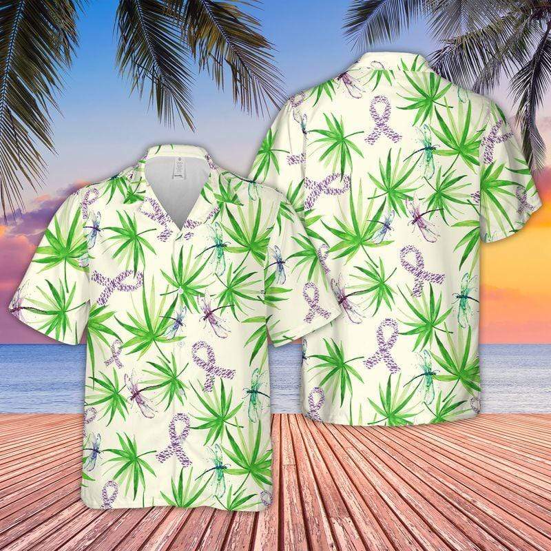 Alzheimers Awareness Ribbon Hawaiian Shirt For Men Women