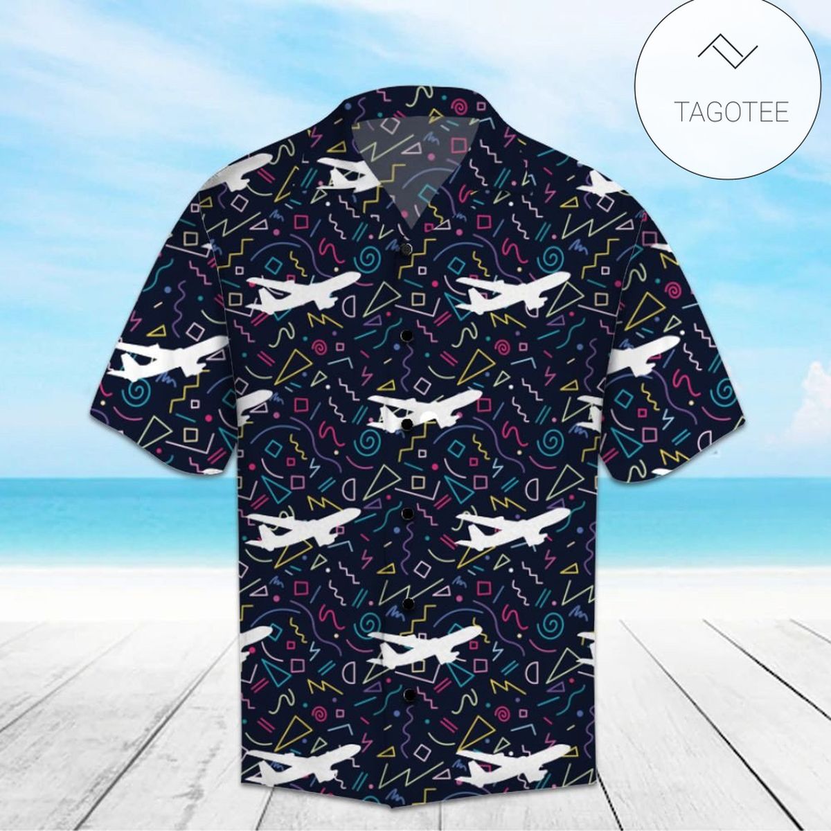 Amazing Airplane Unisex Hawaiian Aloha Shirts V