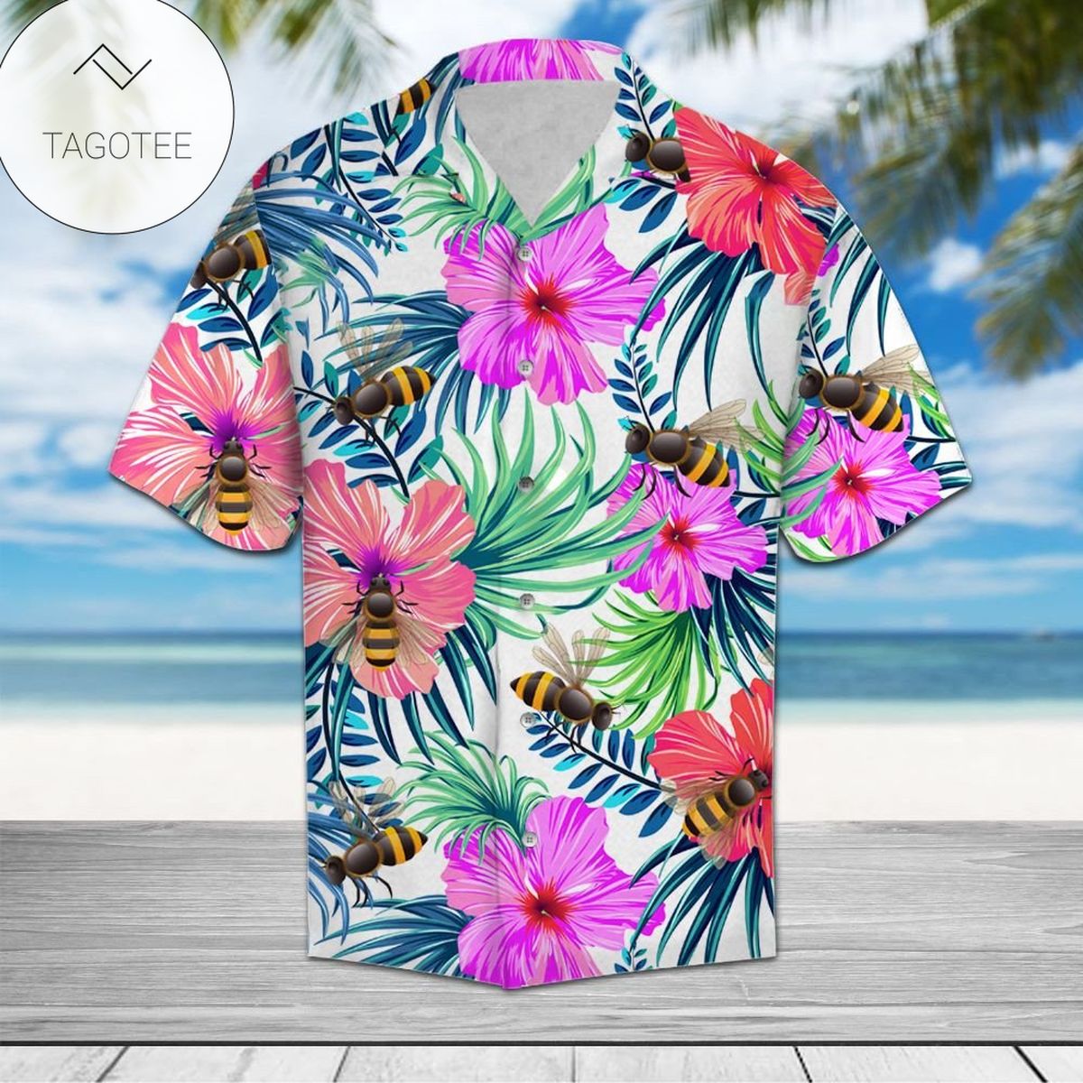 Amazing Bee Unisex Hawaiian Aloha Shirts V