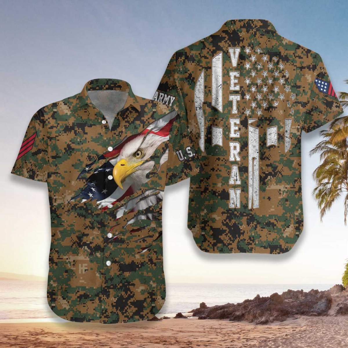 Amazing Camo Flamingo Hawaiian Shirt For Men Women