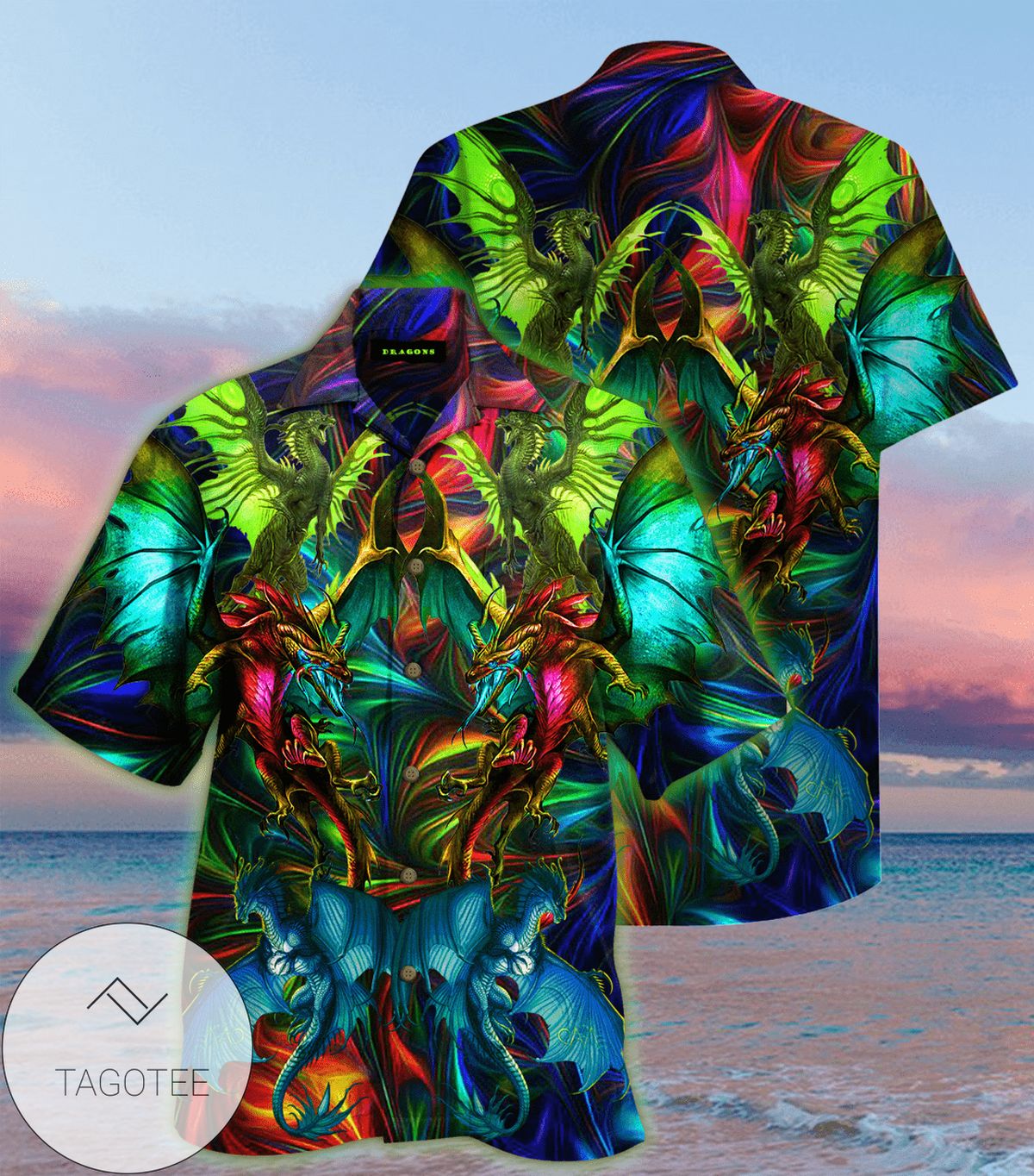 Amazing Colorful Dinosaurs In Jurassic World Hawaiian Aloha Shirts