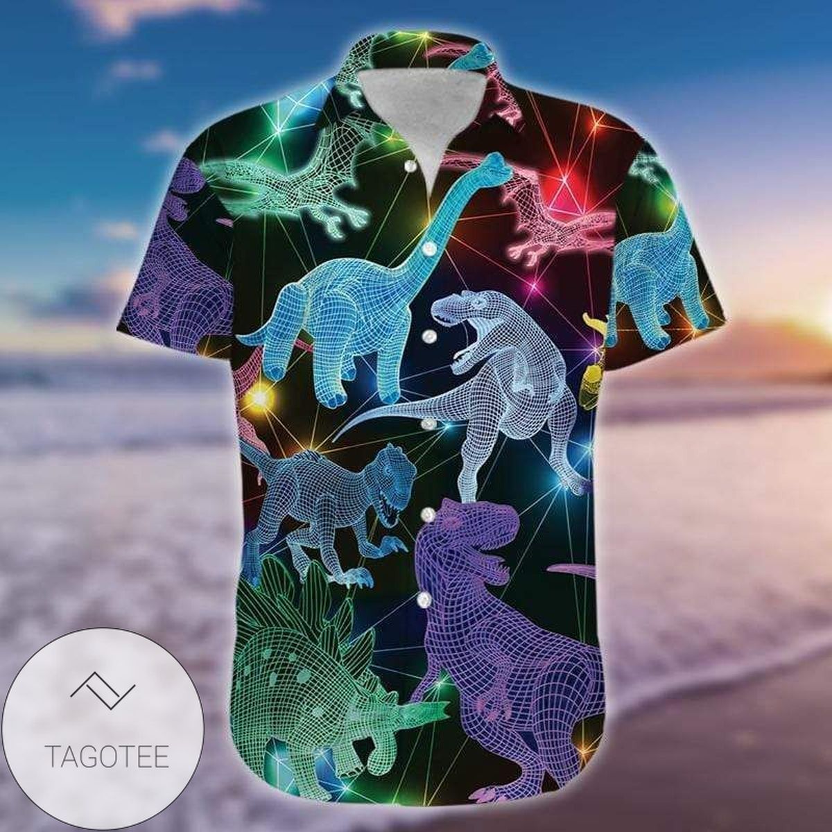 Amazing Colorful Stay Trippy Litttle Hippie Cat Dog Hawaiian Aloha Shirts