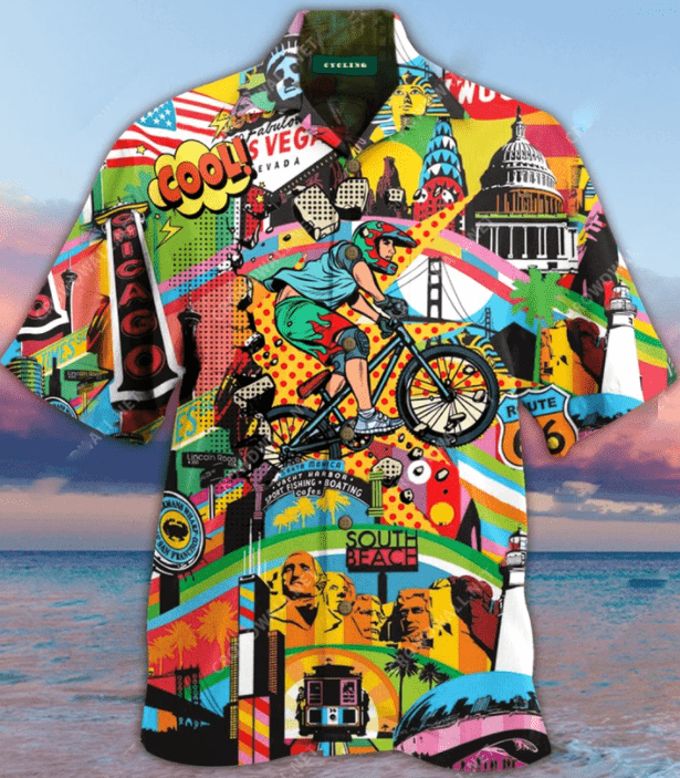 Amazing Cycling Hawaiian Shirt For Men Women