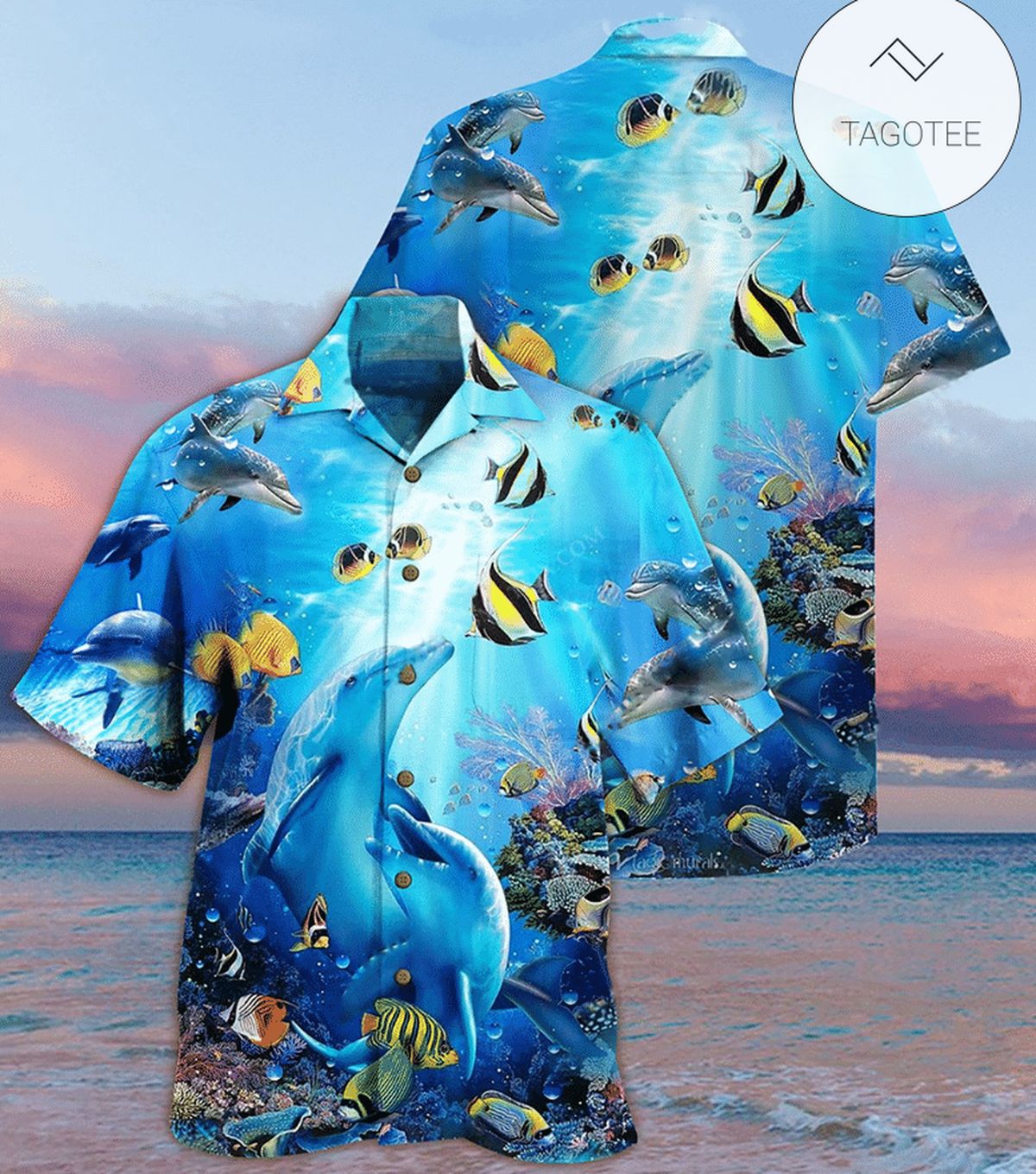 Amazing Dolphin In Ocean Unisex 2022 Authentic Hawaiian Shirts 610l