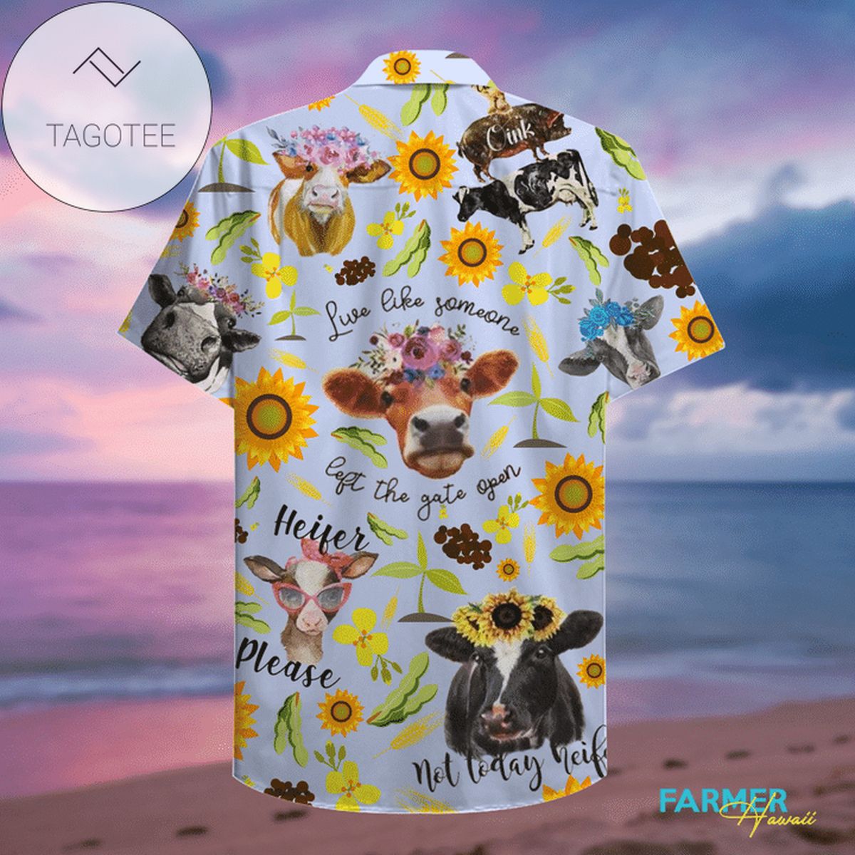 Amazing Farm On Christmas Days Unisex Hawaiian Aloha Shirts L