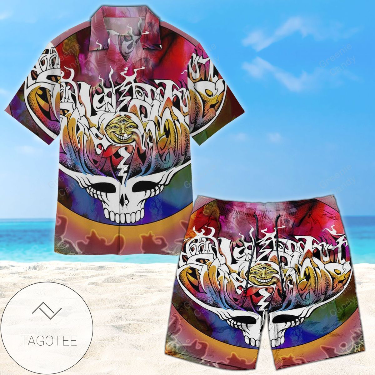 Amazing Grateful Dead All Over Print 3D Unisex Hawaiian Shirt And Beach Short