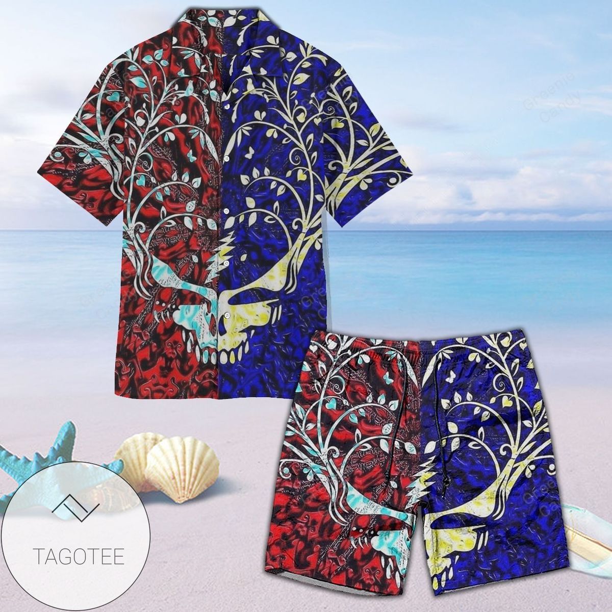 Amazing Grateful Dead All Over Print 3D Unisex Hawaiian Shirt And Beach Short