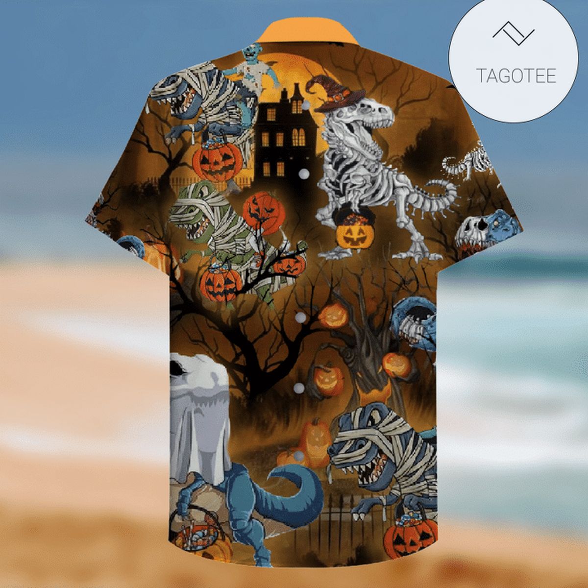 Amazing Halloween Hawaiian Aloha Shirts Pumpkin Jack-o-lantern Pattern