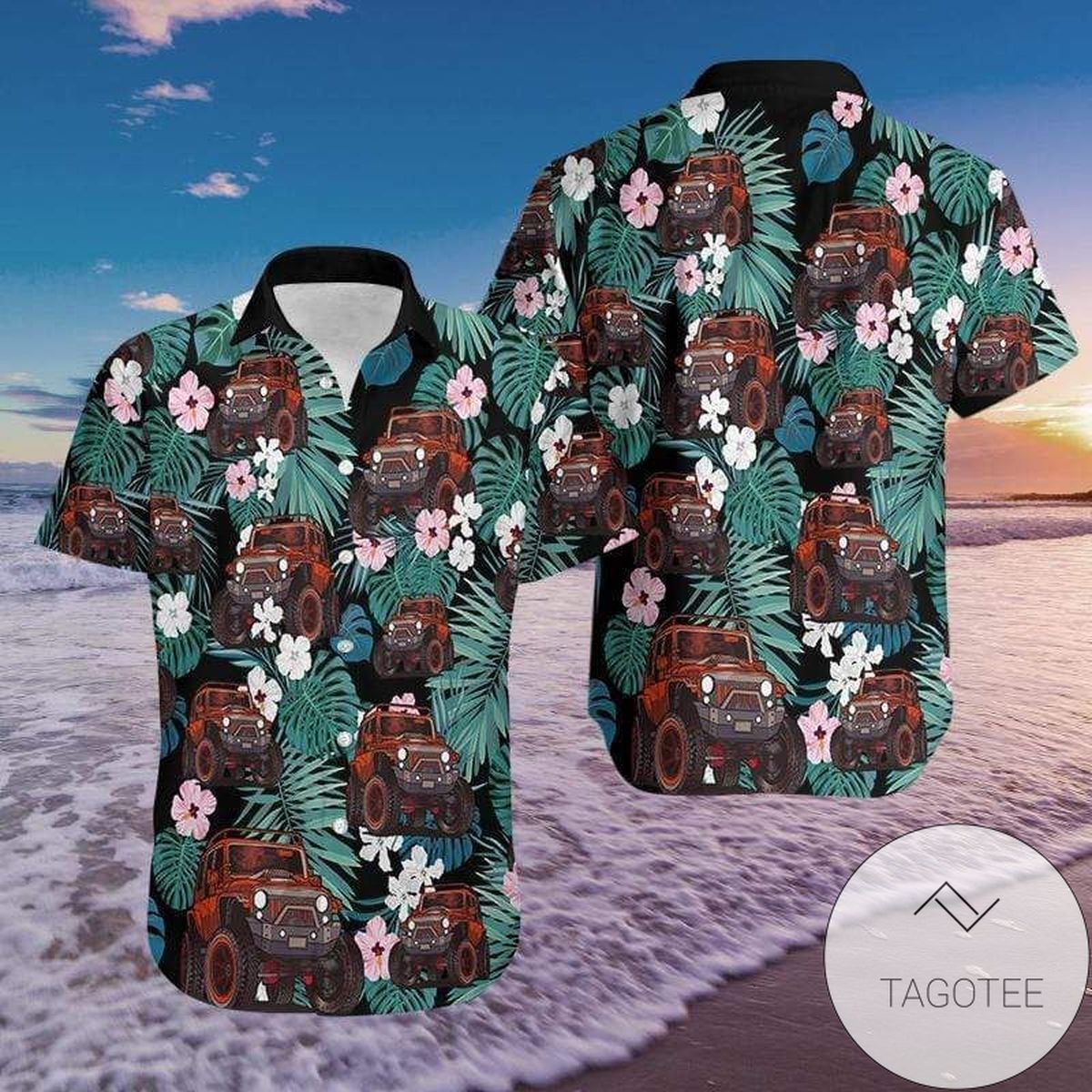 Amazing Jeep Tropical Hawaiian Aloha Shirts