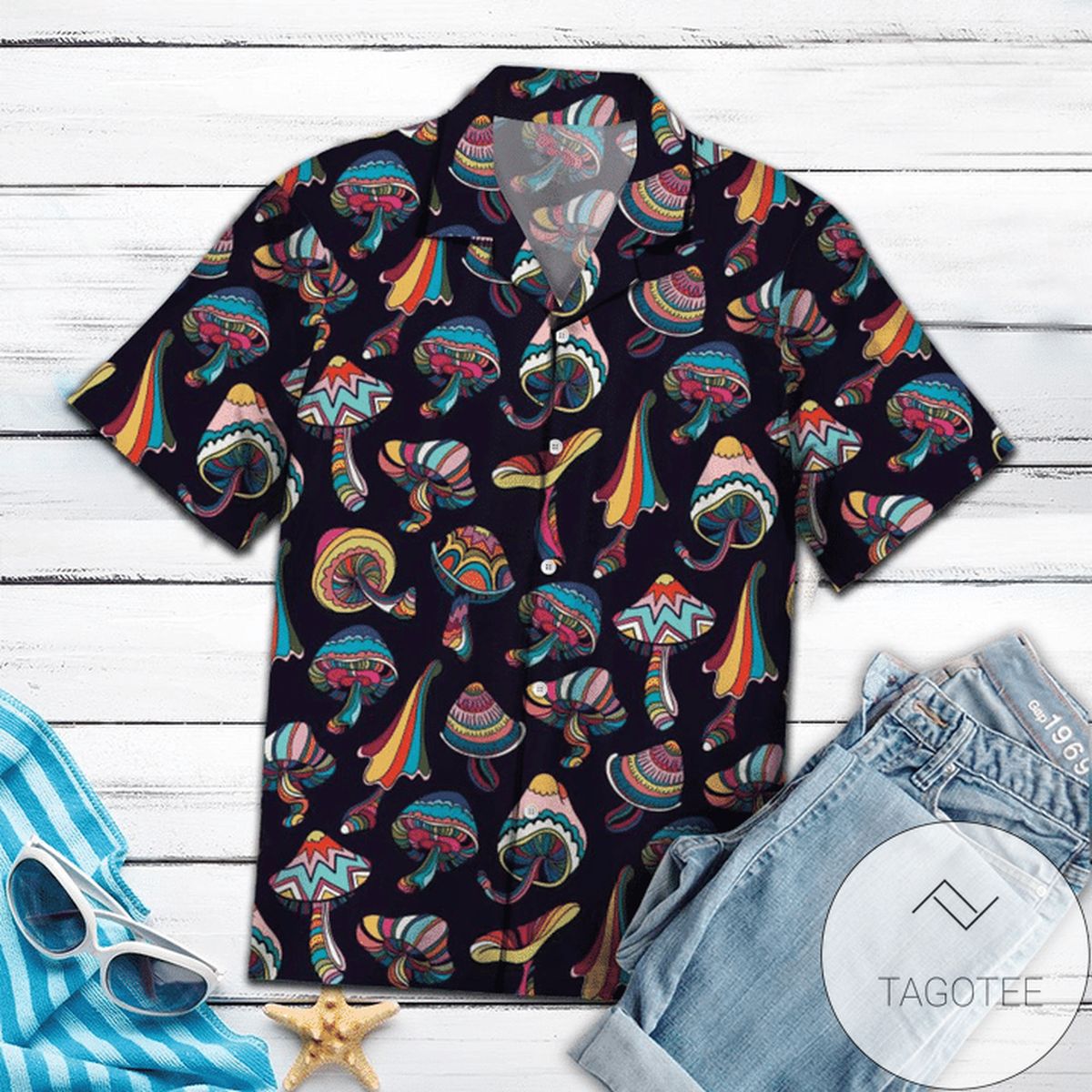 Amazing Music Hawaiian Graphic Print Short Sleeve Hawaiian Shirt