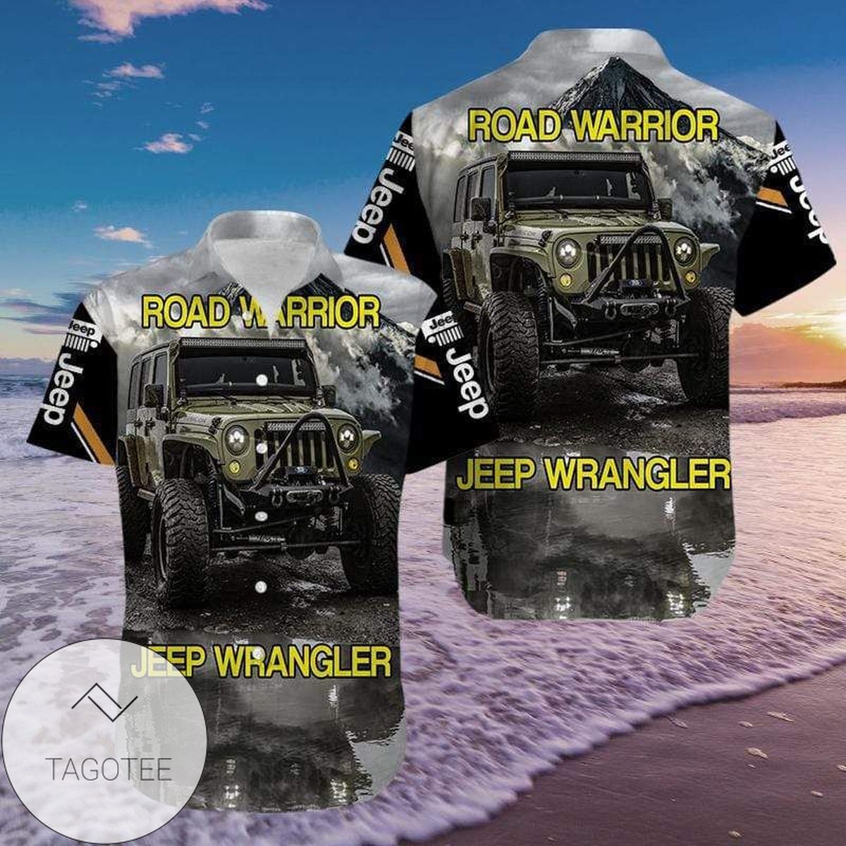 Amazing Road Warrior Jeep Wrangler Unisex Hawaiian Aloha Shirts 2310h