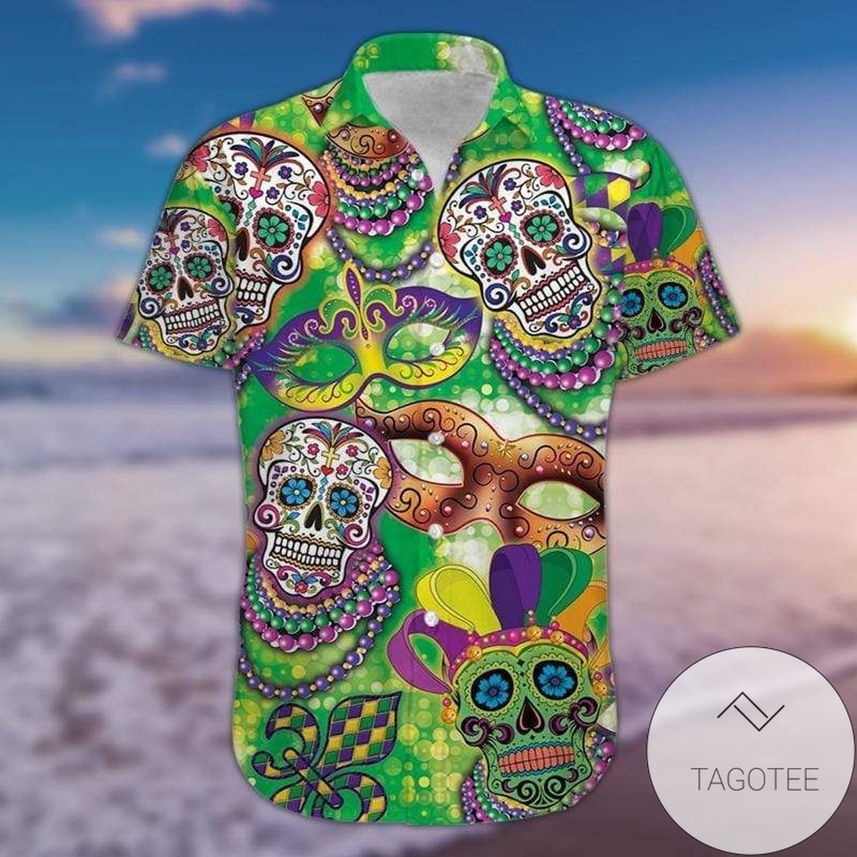 Amazing Sugar Skull Happy Mardi Gras 2021 Hawaiian Shirts