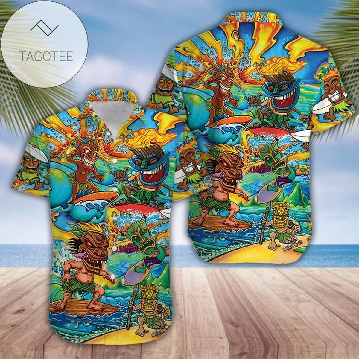 Amazing Tiki Tiki Can’t You See Green Unisex Hawaiian Shirts