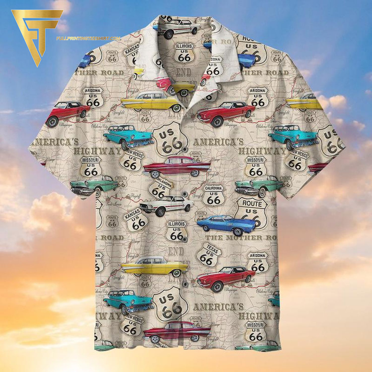 Ambulance Pattern Summer Hawaiian Shirt