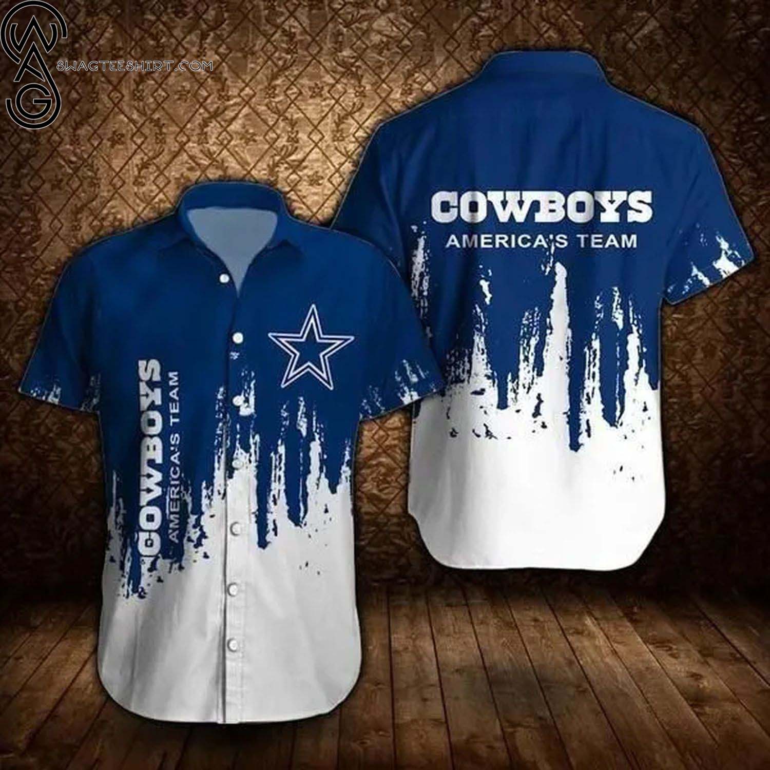 America’s Team Dallas Cowboys Button Summer Aloha Hawaiian Shirt