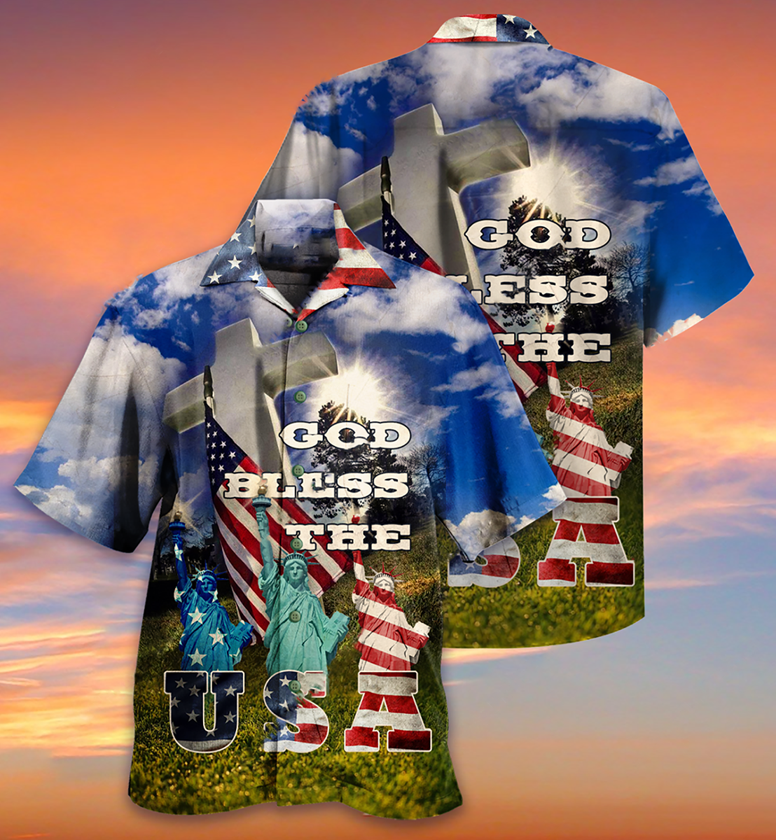 America Hawaiian Shirt For Men Women