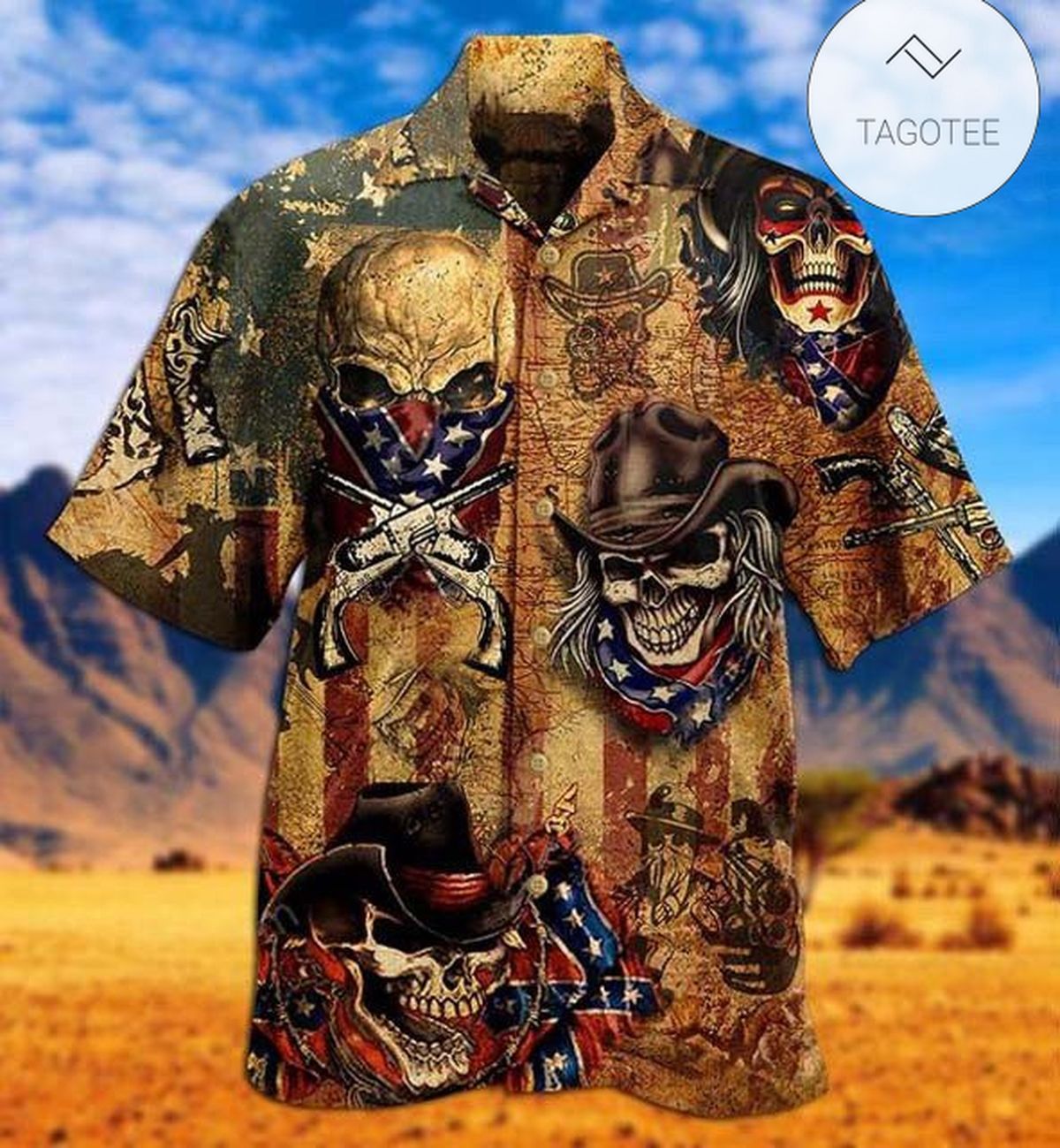 America Saddle Bronc Hawaiian Shirt and Shorts