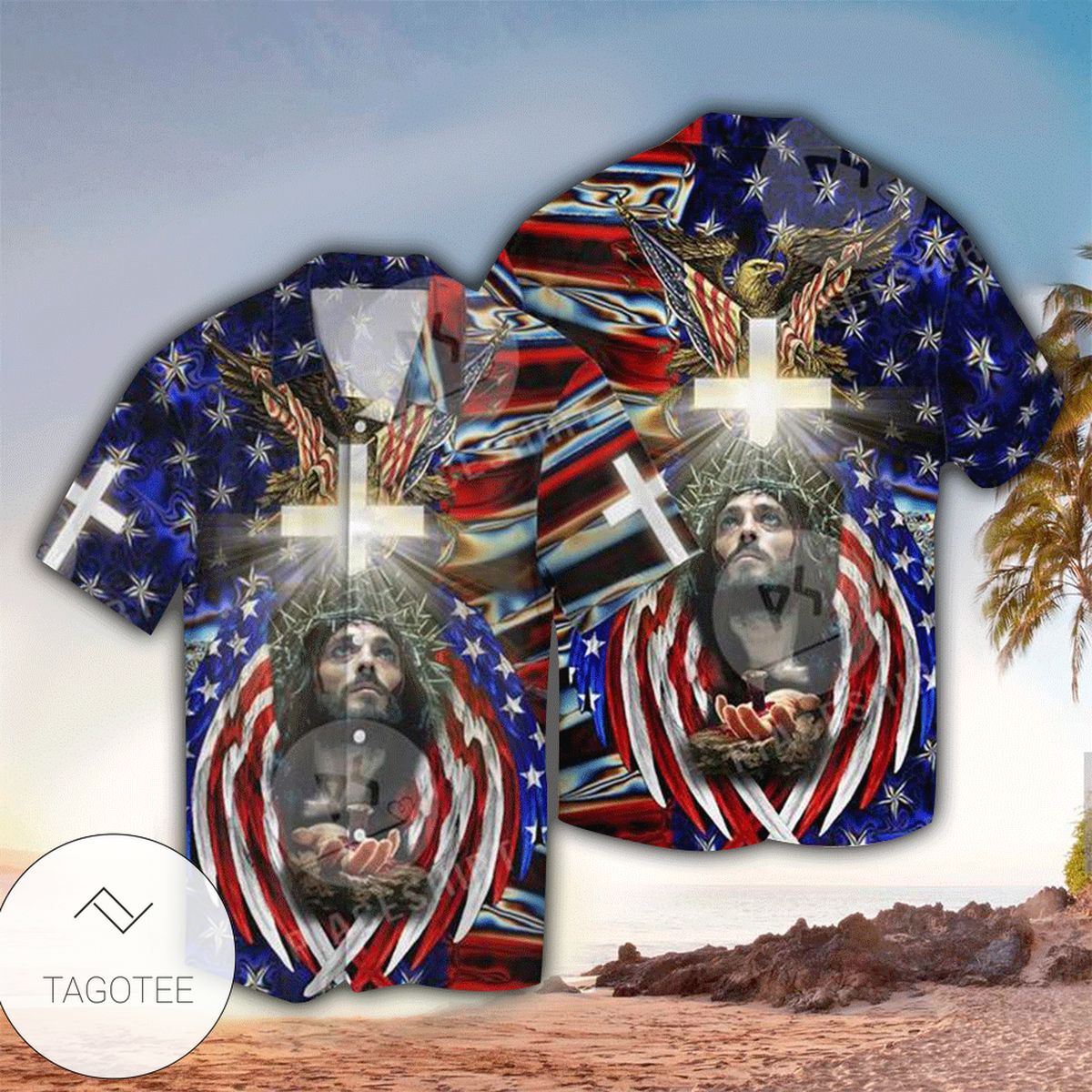 America Team Roping Hawaiian Shirt