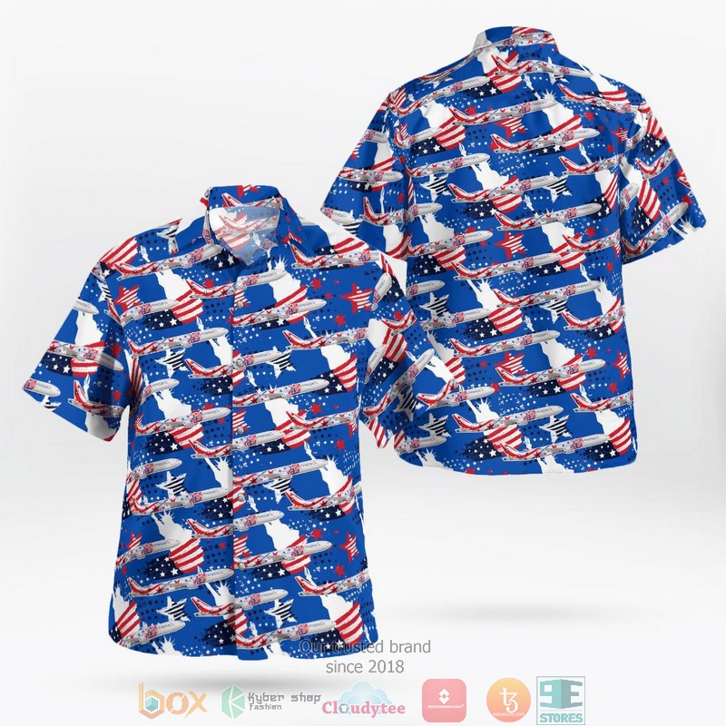 American Airlines Boeing 737 823 Old Livery Independence Day Hawaiian Shirt