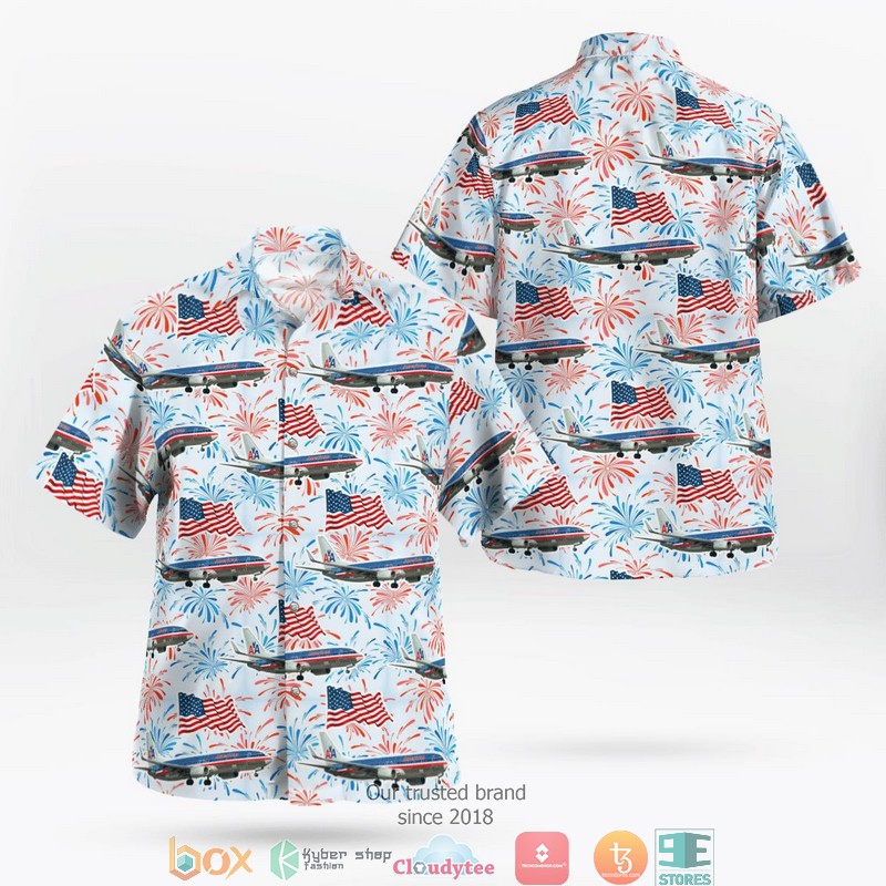 American Airlines 777-300ER 4th Of July Concept Livery Aloha Shirt