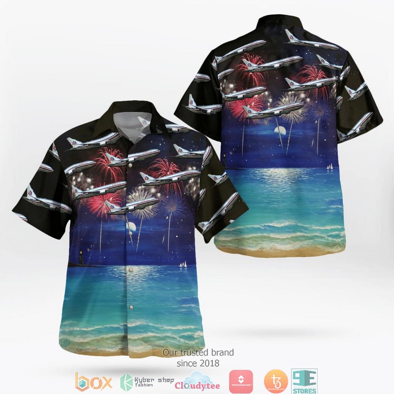 American Airlines Boeing 747SP-31 Hawaiian Shirt