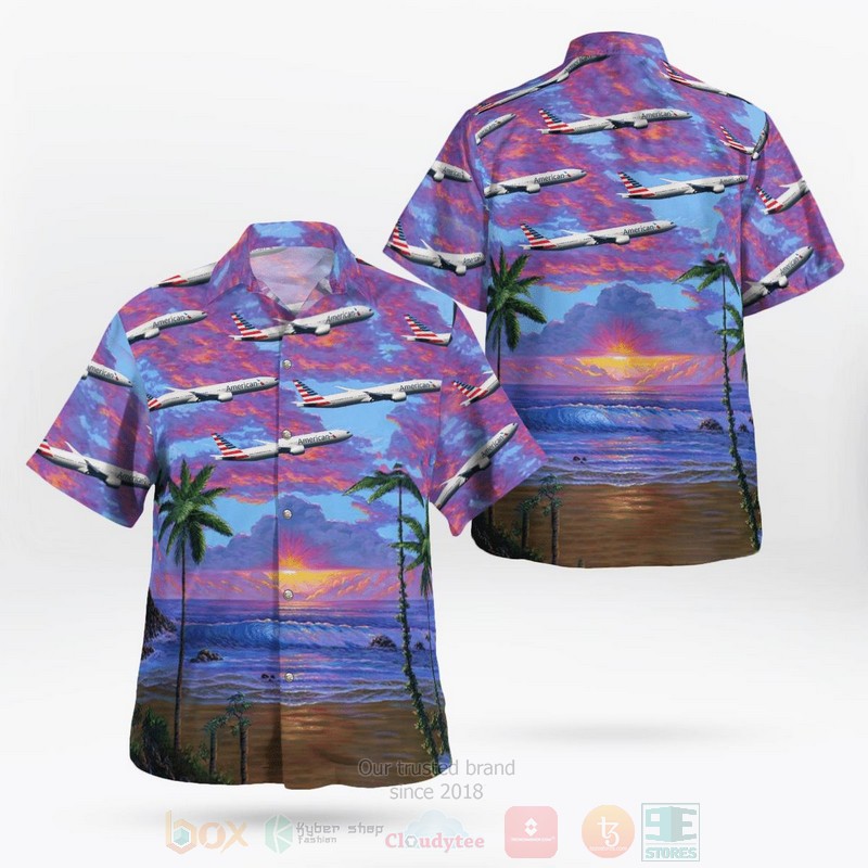 American Airlines Boeing 747SP-31 Hawaiian Shirt