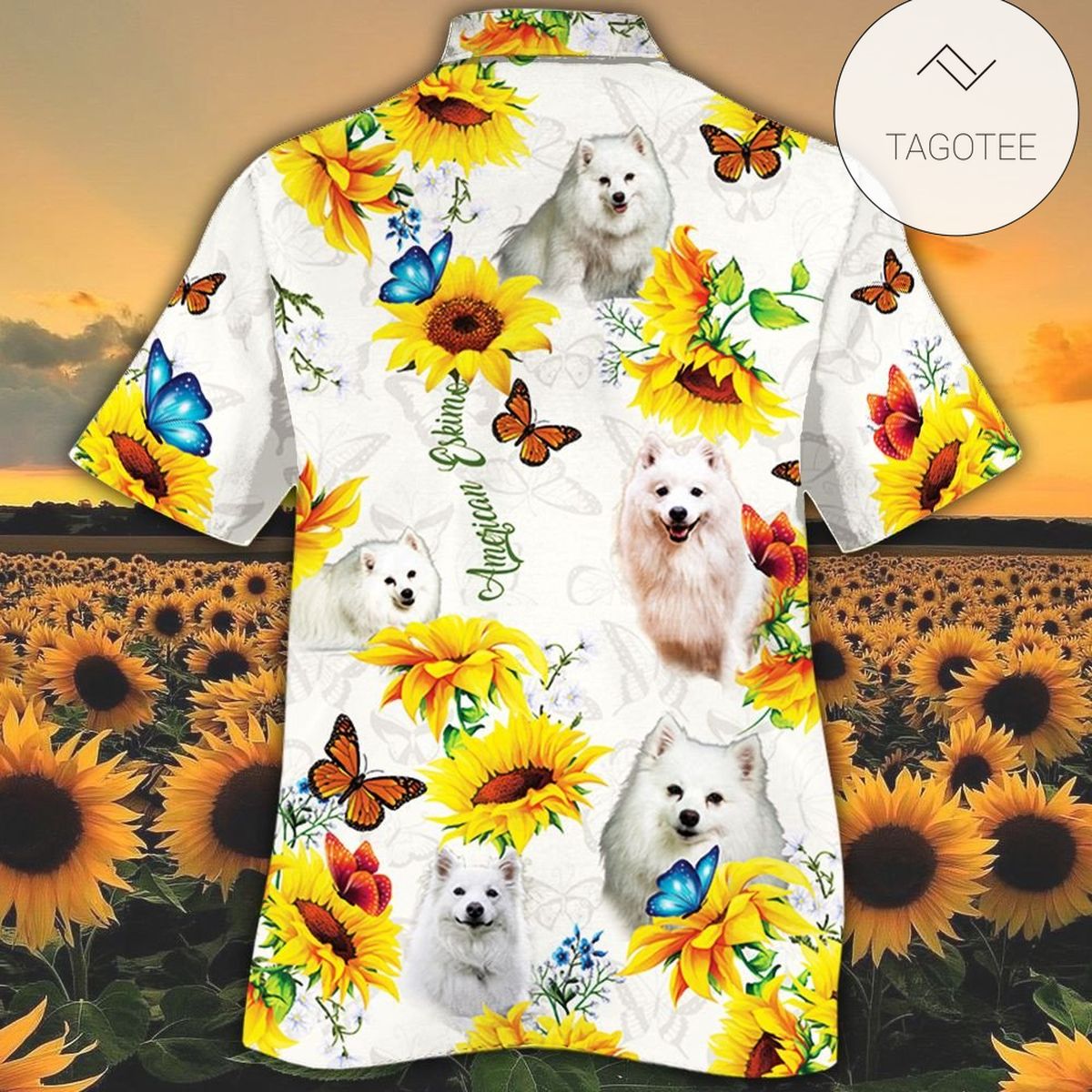 American Eskimo Dog Lovers Pineapple Hawaiian Shirt