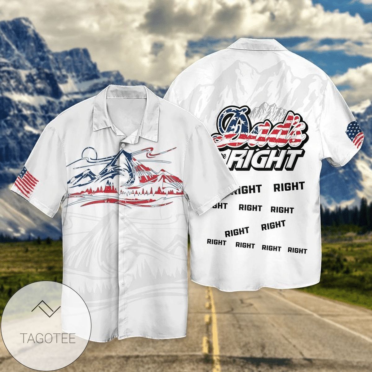 American Flag Dirt Track Racing Hawaiian Unisex Aloha Shirts #va