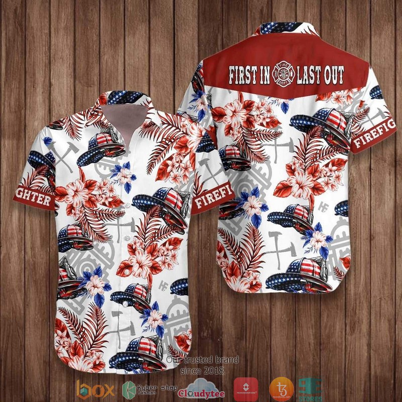 American Flag Flamingo Flamerica Short Sleeve Hawaiian shirt