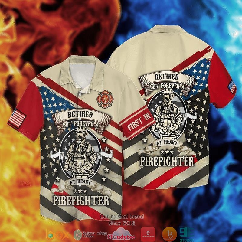 American Flag If You Need Me I’ll Be At The Grill Short Sleeve Hawaiian shirt