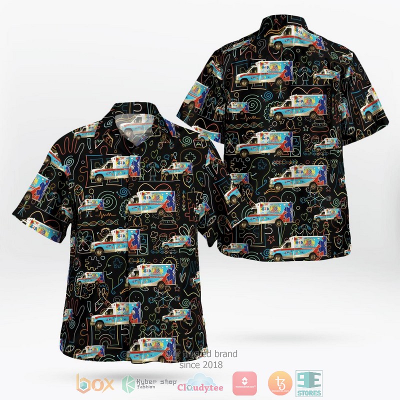 American Medical Response AMR World Autism Awareness Day Hawaiian shirt