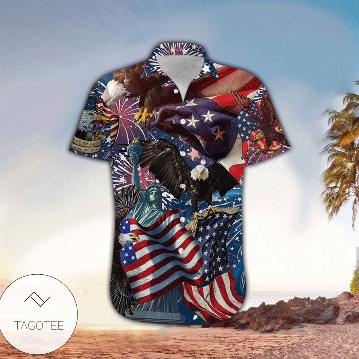 American Parachute Jump Hawaiian Shirt