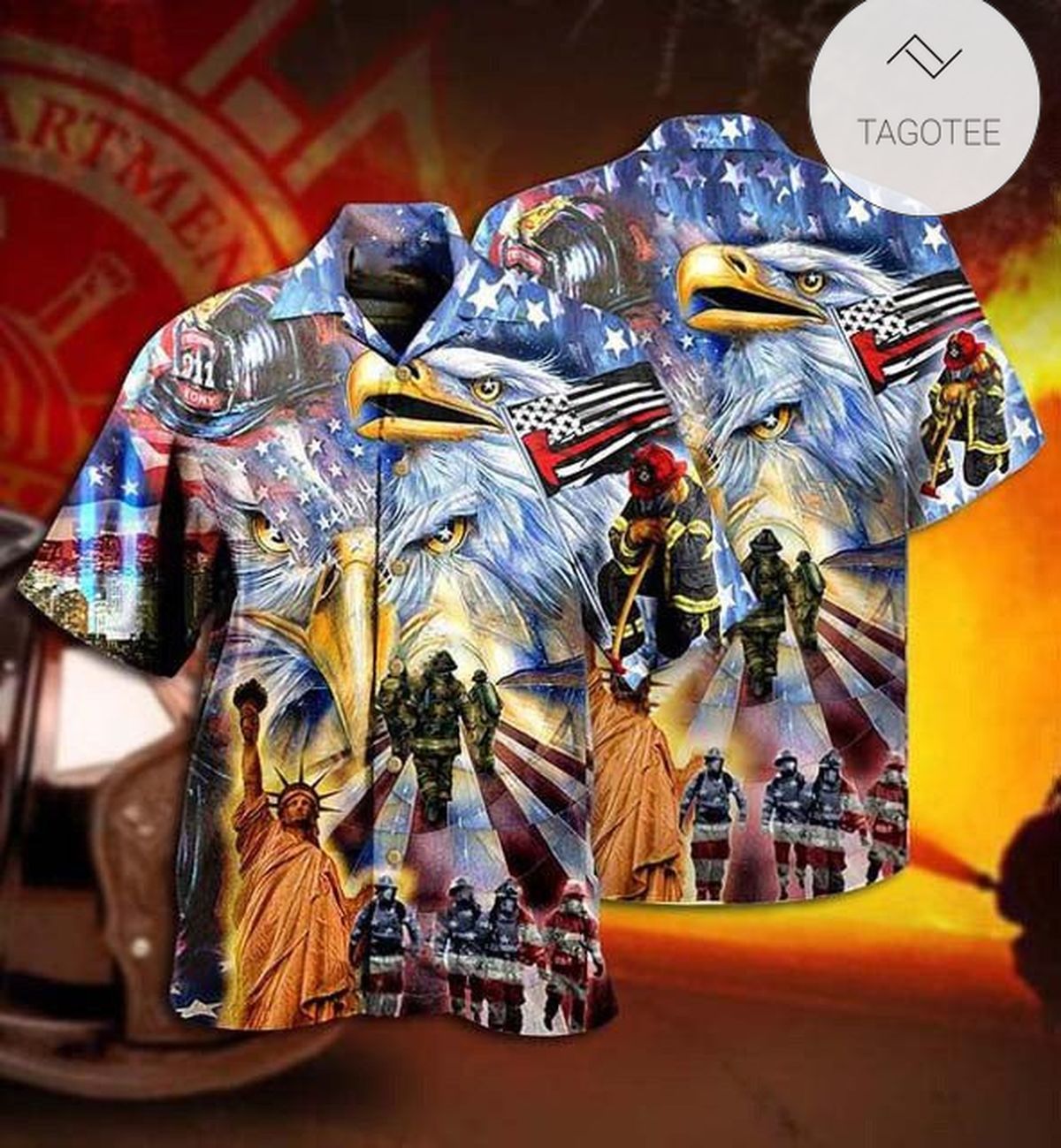 American Police Puppy Hawaiian Shirt