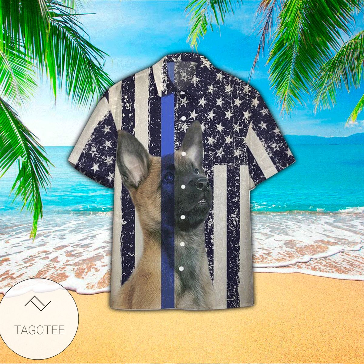 American Staffordshire Terrier Tropical Plants 3d Hawaiian Shirt For Men With Vibrant Colors And Textures