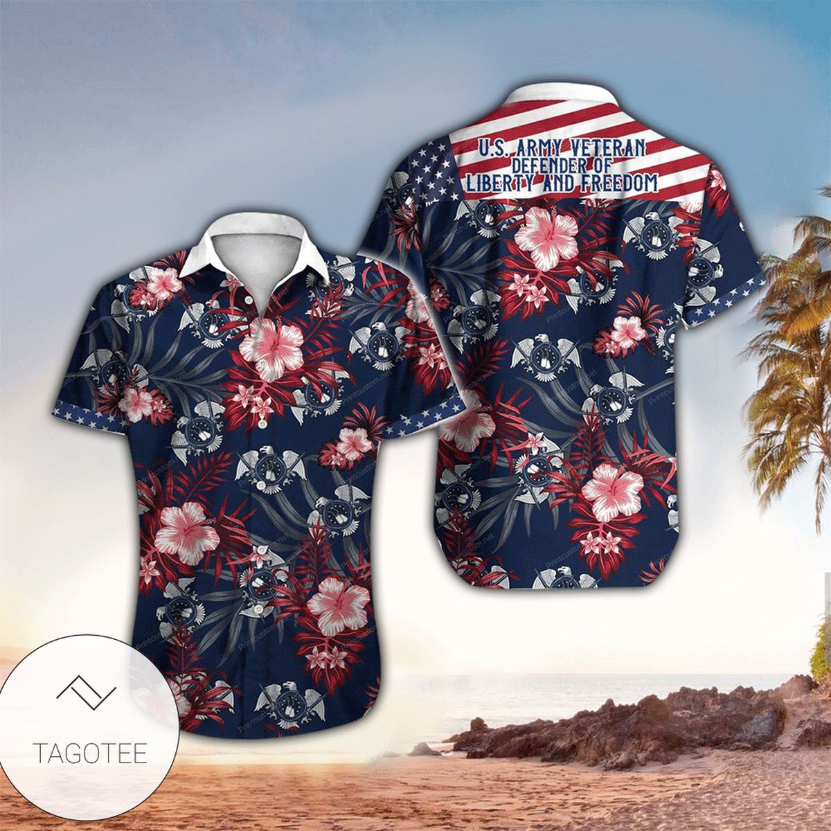 American Type Steam Locomotive Hawaiian Shirt