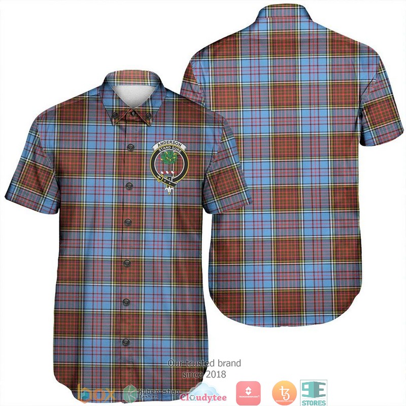 Anderson of Arbrake Tartan Crest Short Sleeve Hawaiian Shirt