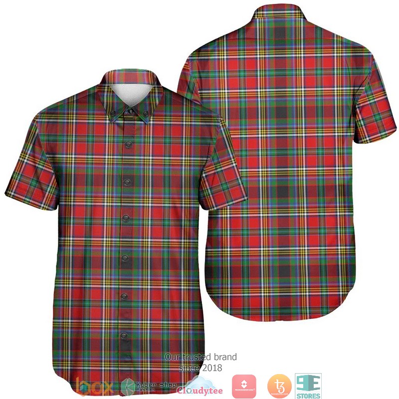 Anderson of Arbrake Tartan Crest Personalized Short Sleeve Hawaiian Shirt