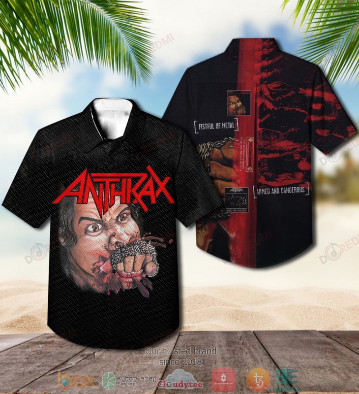 Anthrax Among the Living Short Sleeve Hawaiian Shirt