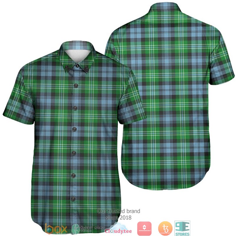 Arbuthnot Ancient Tartan Crest Short Sleeve Hawaiian Shirt