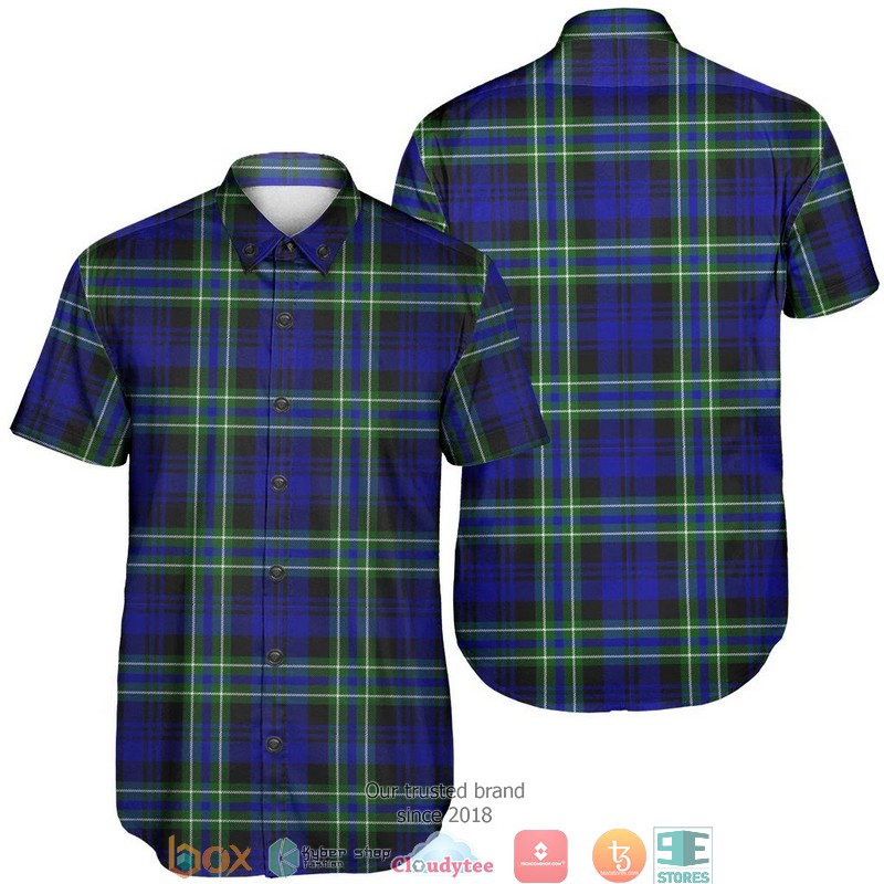 Arbuthnot Ancient Tartan Crest Short Sleeve Hawaiian Shirt