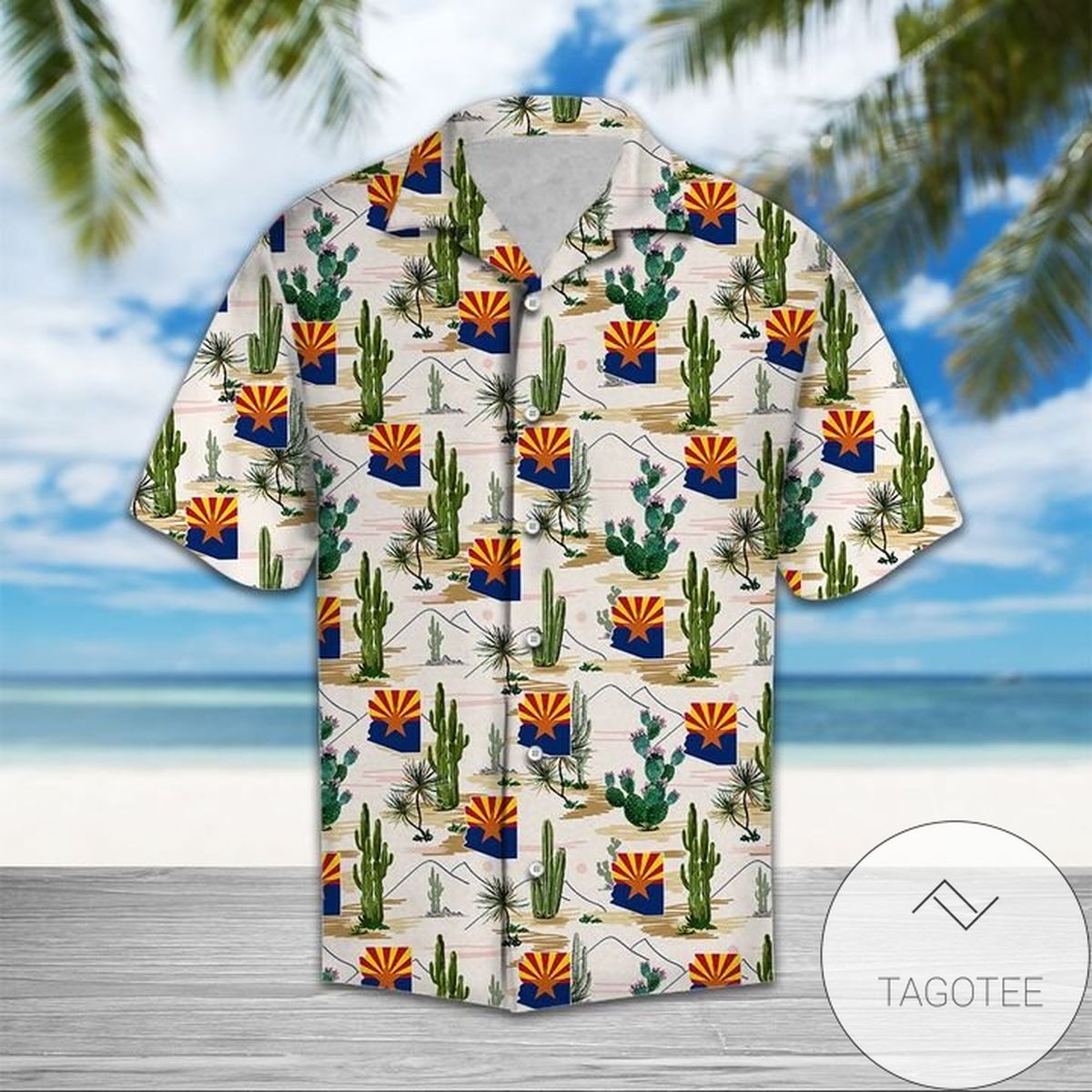 Arizona Cardinals Hawaiian Shirt Tropical Flower Short Sleeve Slim Fit Body