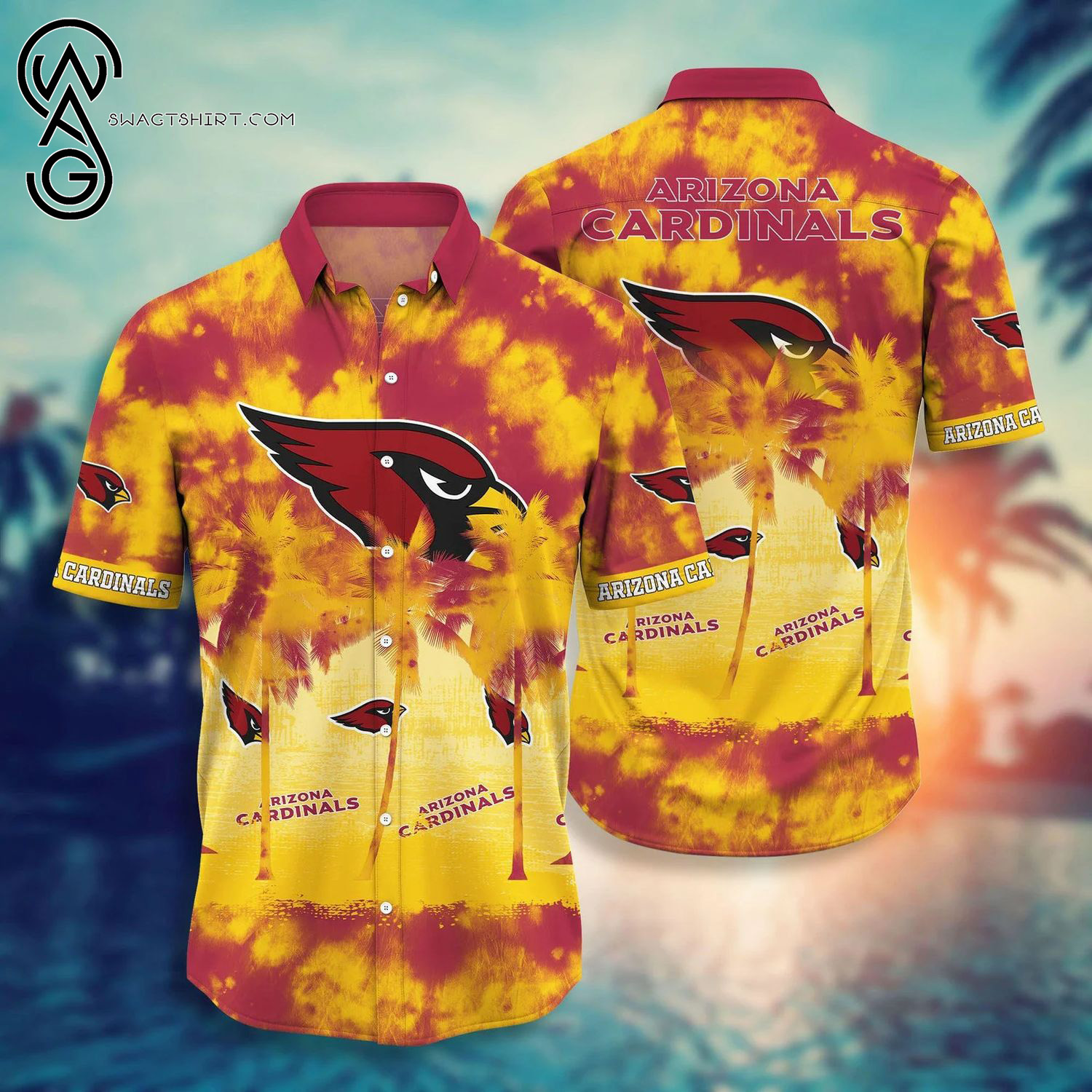 Arizona Cardinals Floral Summer Full Print Hawaiian Shirt