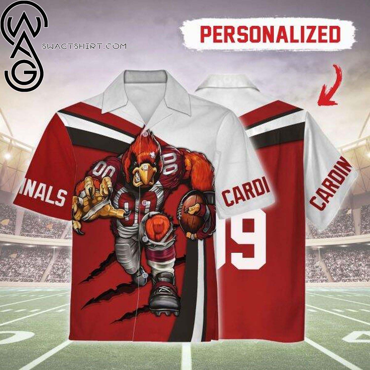 Arizona Cardinals Football Team Full Printing Hawaiian Shirt