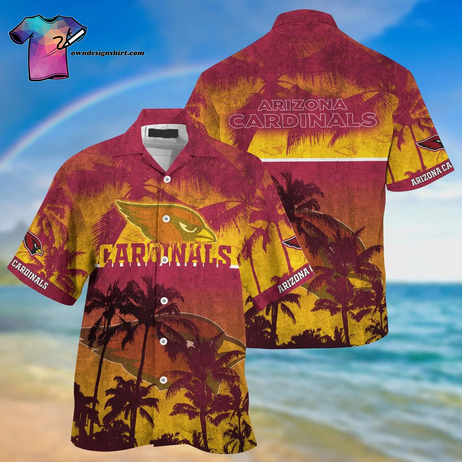 Arizona Cardinals Mickey Mouse Sports Fan All Over Print Hawaiian Shirt