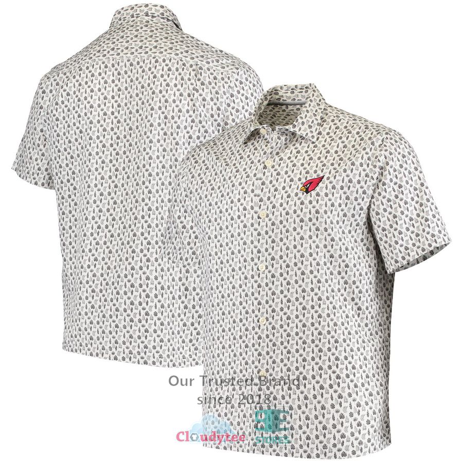 Arizona Cardinals Tommy Bahama Baja Mar Woven White Hawaiian Shirt