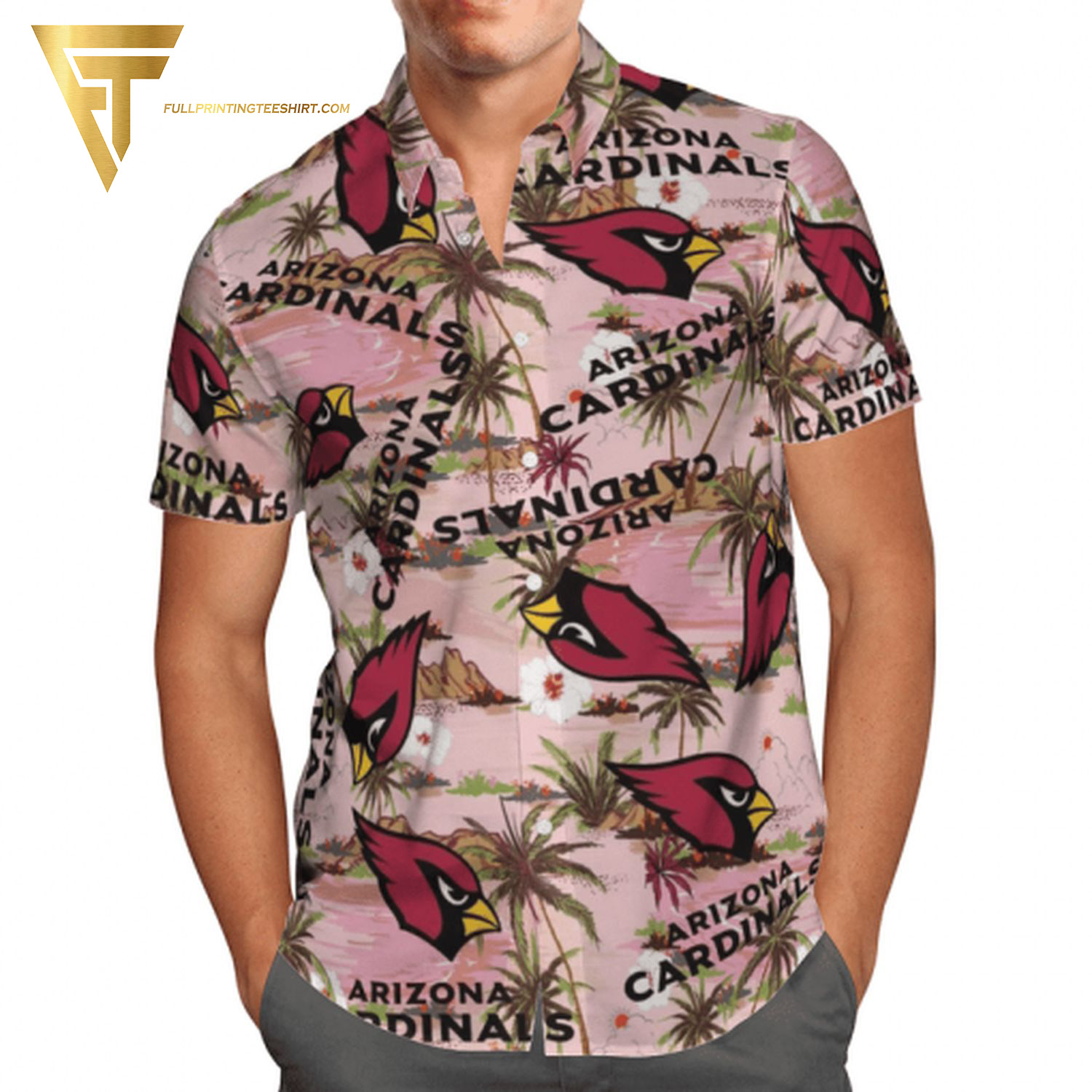 Arizona Cardinals Tropical All Over Print Hawaiian Shirt