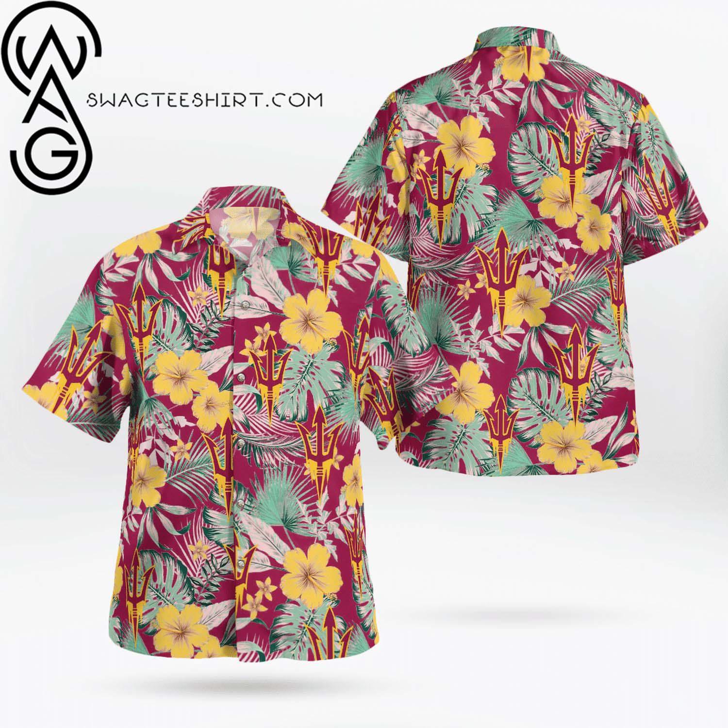 Arizona Cardinals USA Flag Full Print Hawaiian Shirt