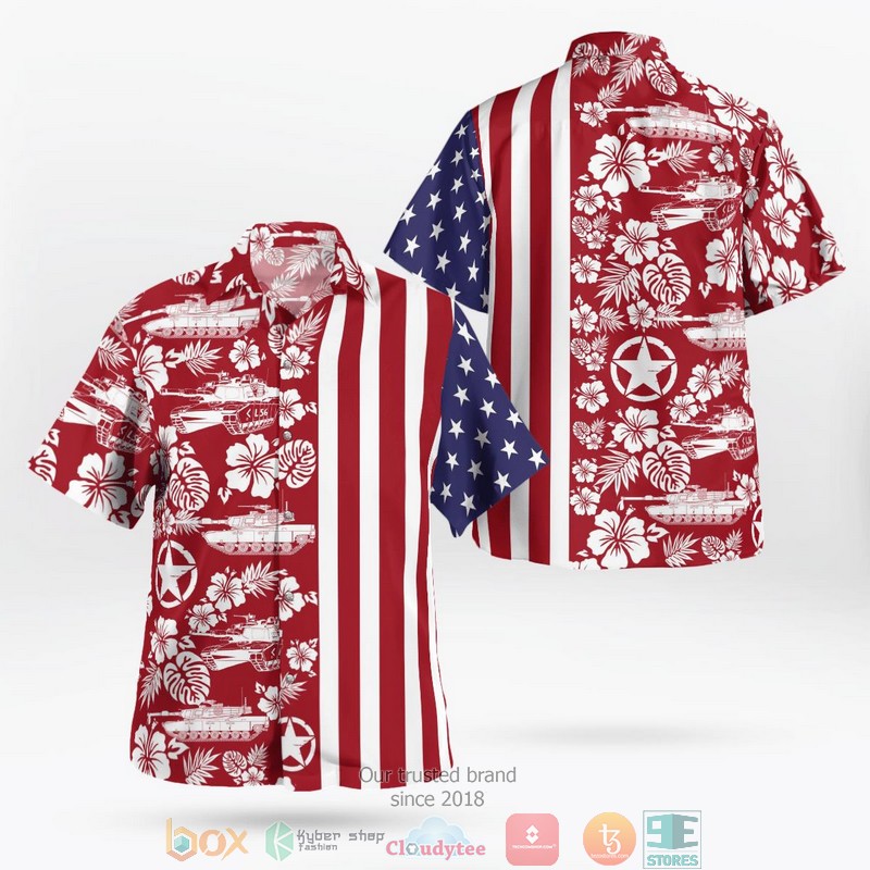 Army 4th Of July M1 Abrams Hawaiian Shirt