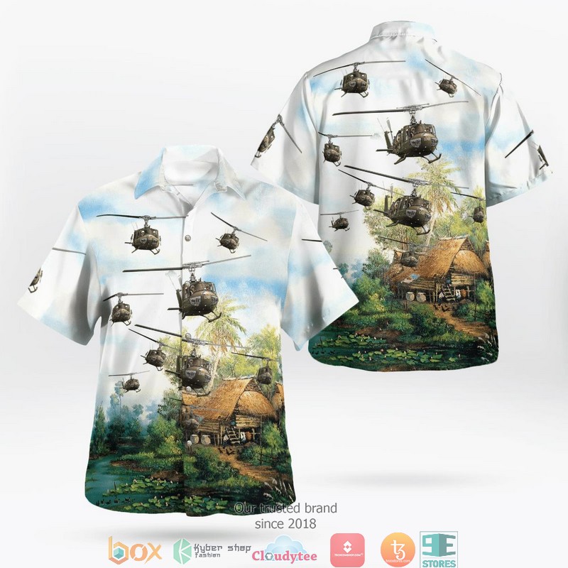 Army Bell UH-1 Huey Hawaiian Shirt