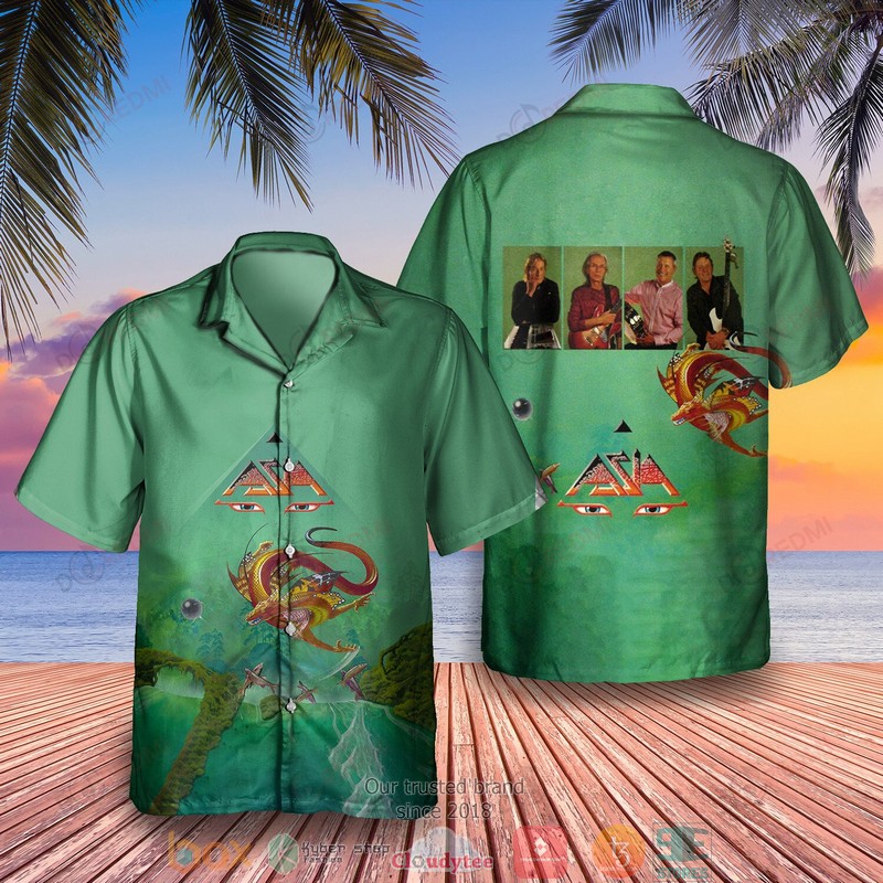 Asia band Then Now Short Sleeve Hawaiian Shirt